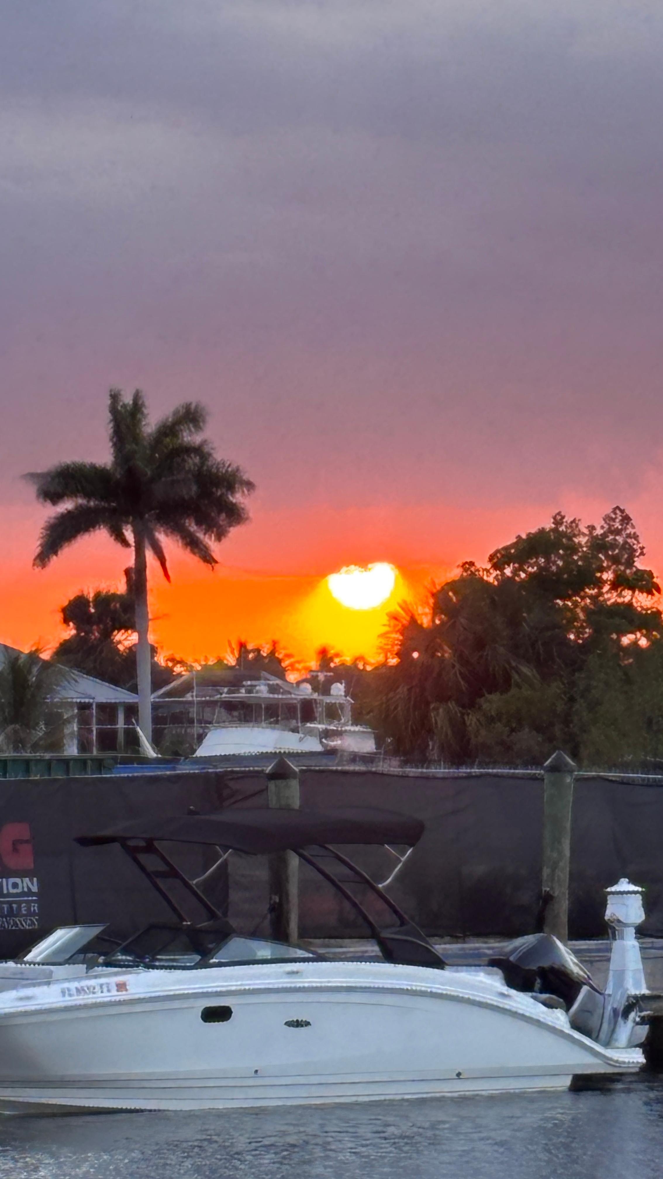 Sunset at nearby restaurant 