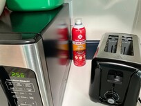 Only a consumer aerosol fire spray provided, not a UL-rated portable extinguisher.