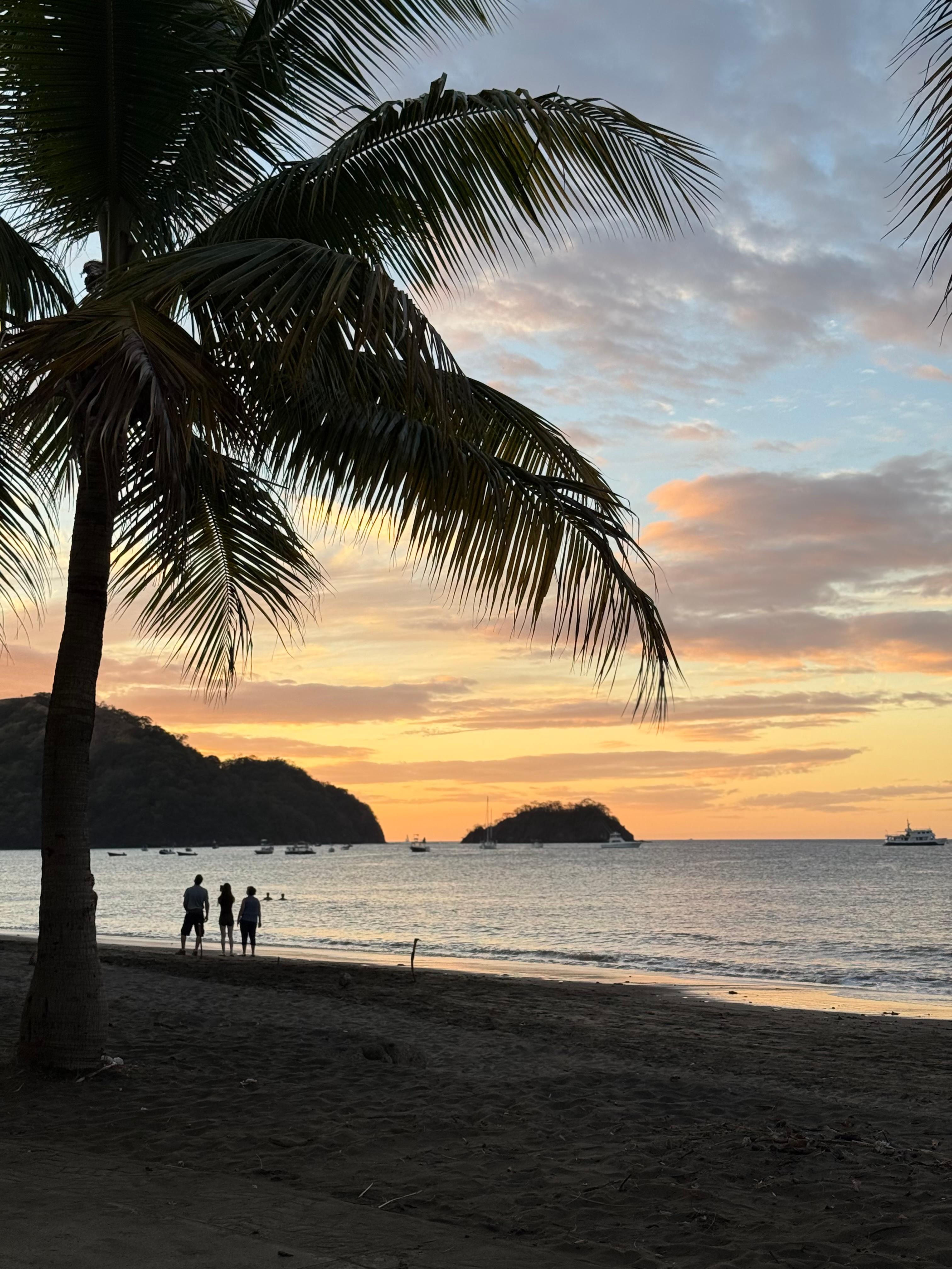 Playa del coco at sunset 