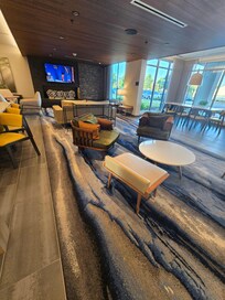 Lobby with a nice retro style. All clean and breakfast options were great.