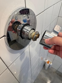 Shower knob fell off