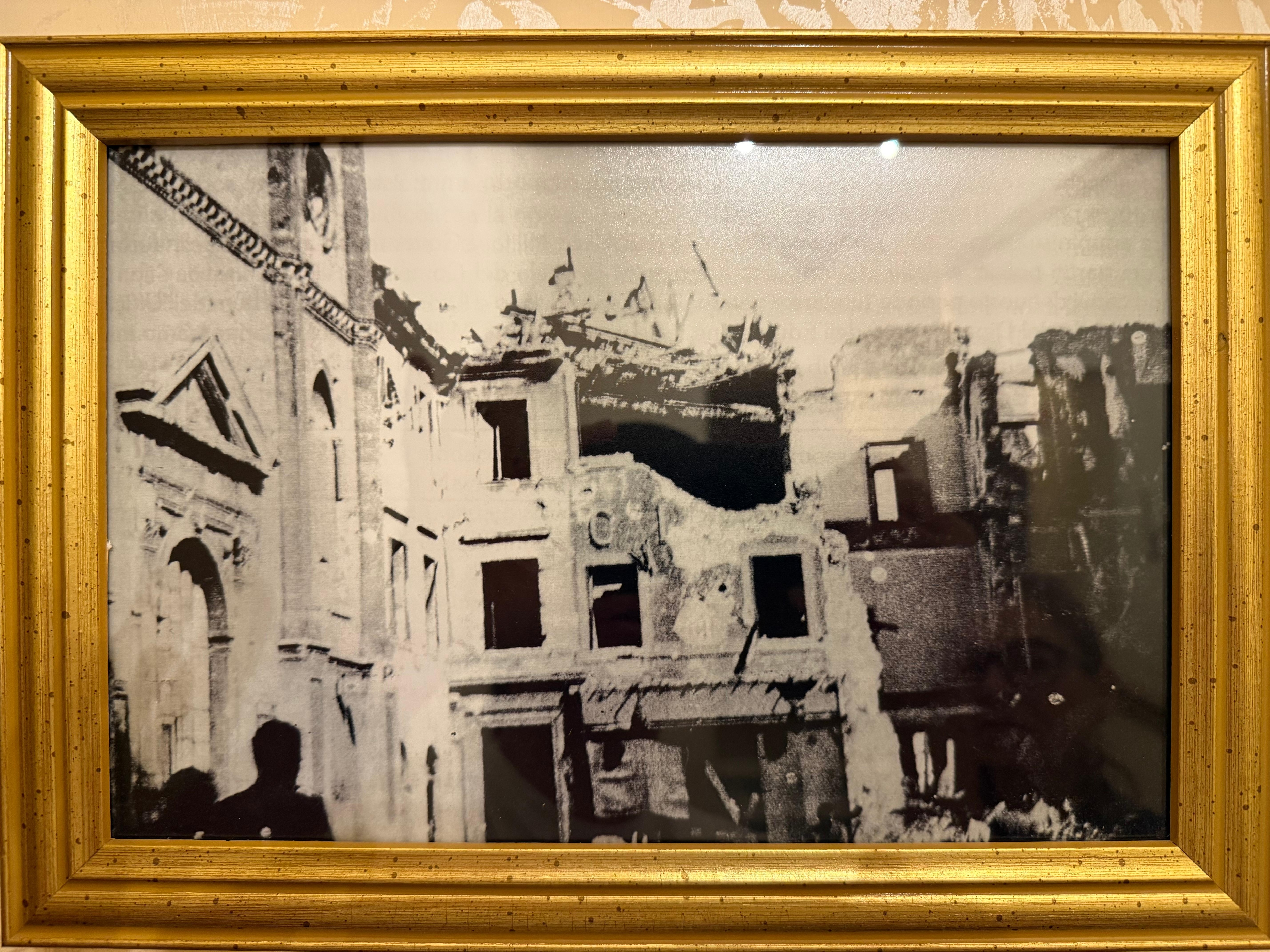 Building after bombing in WWII