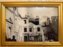Building after bombing in WWII