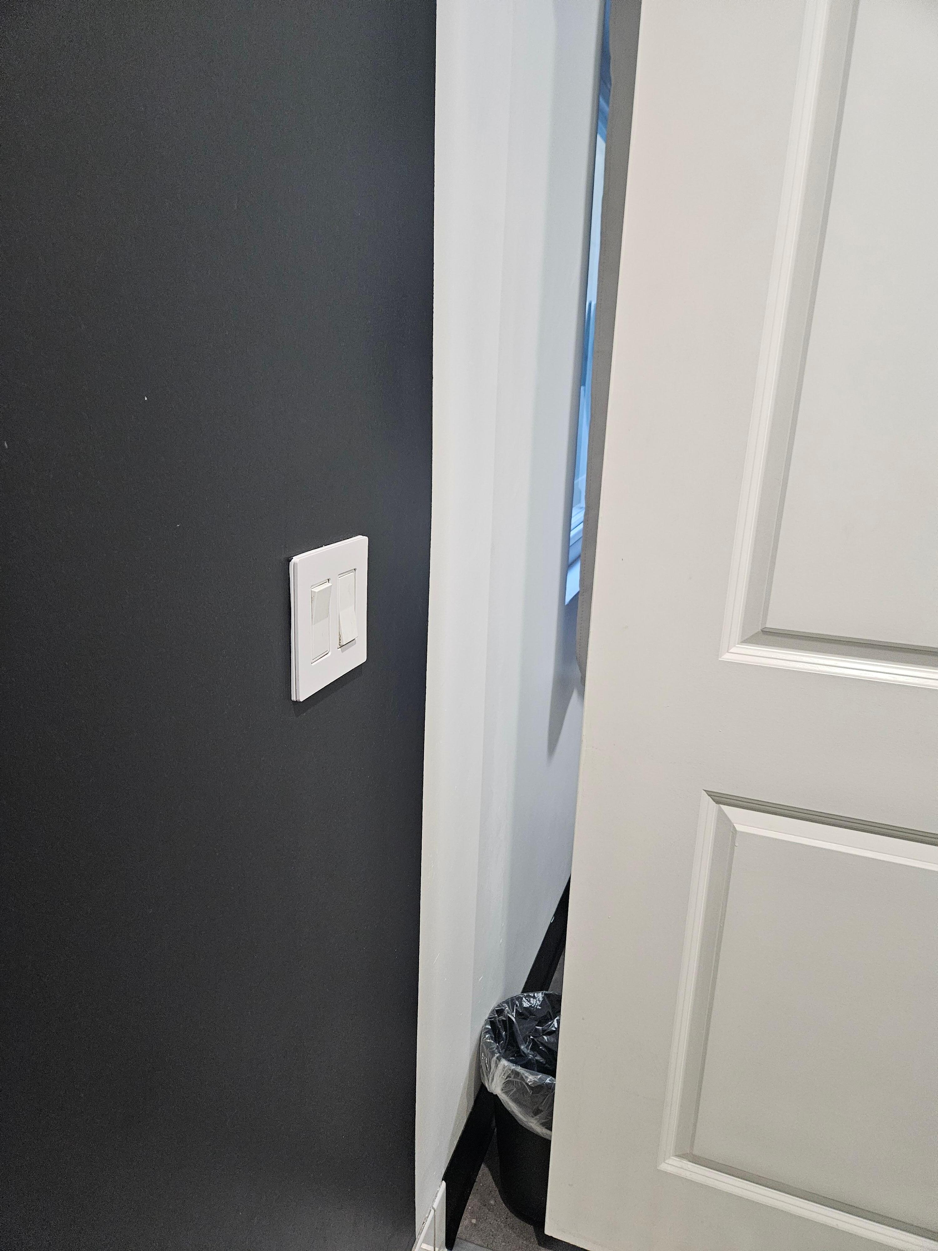 Bathroom door does not completely close . Anyone walking through alley can see you in the bathroom.