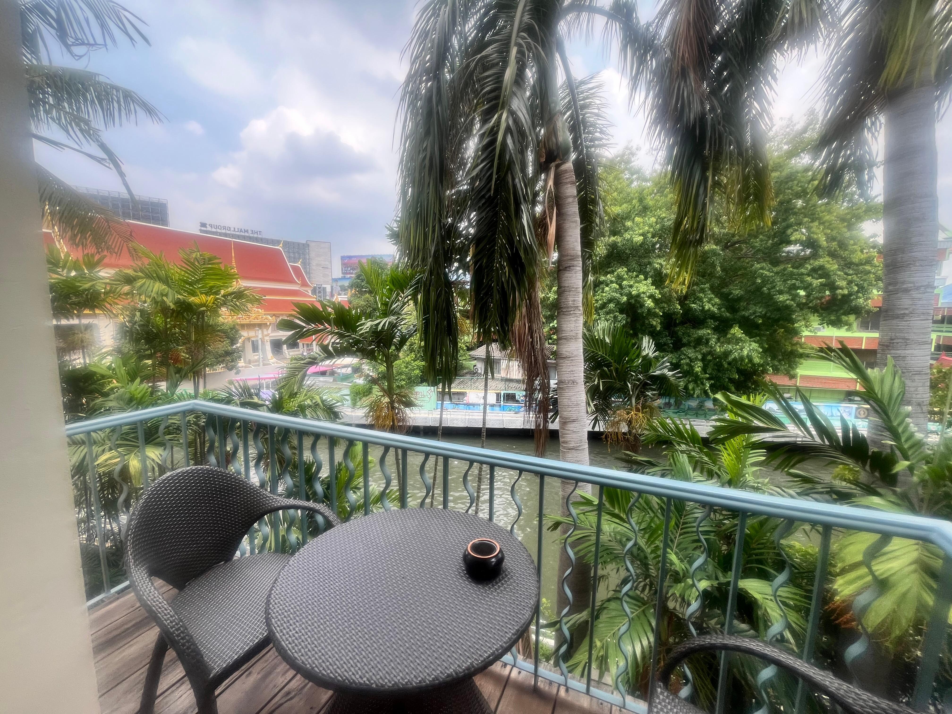 Our balcony and view of the river