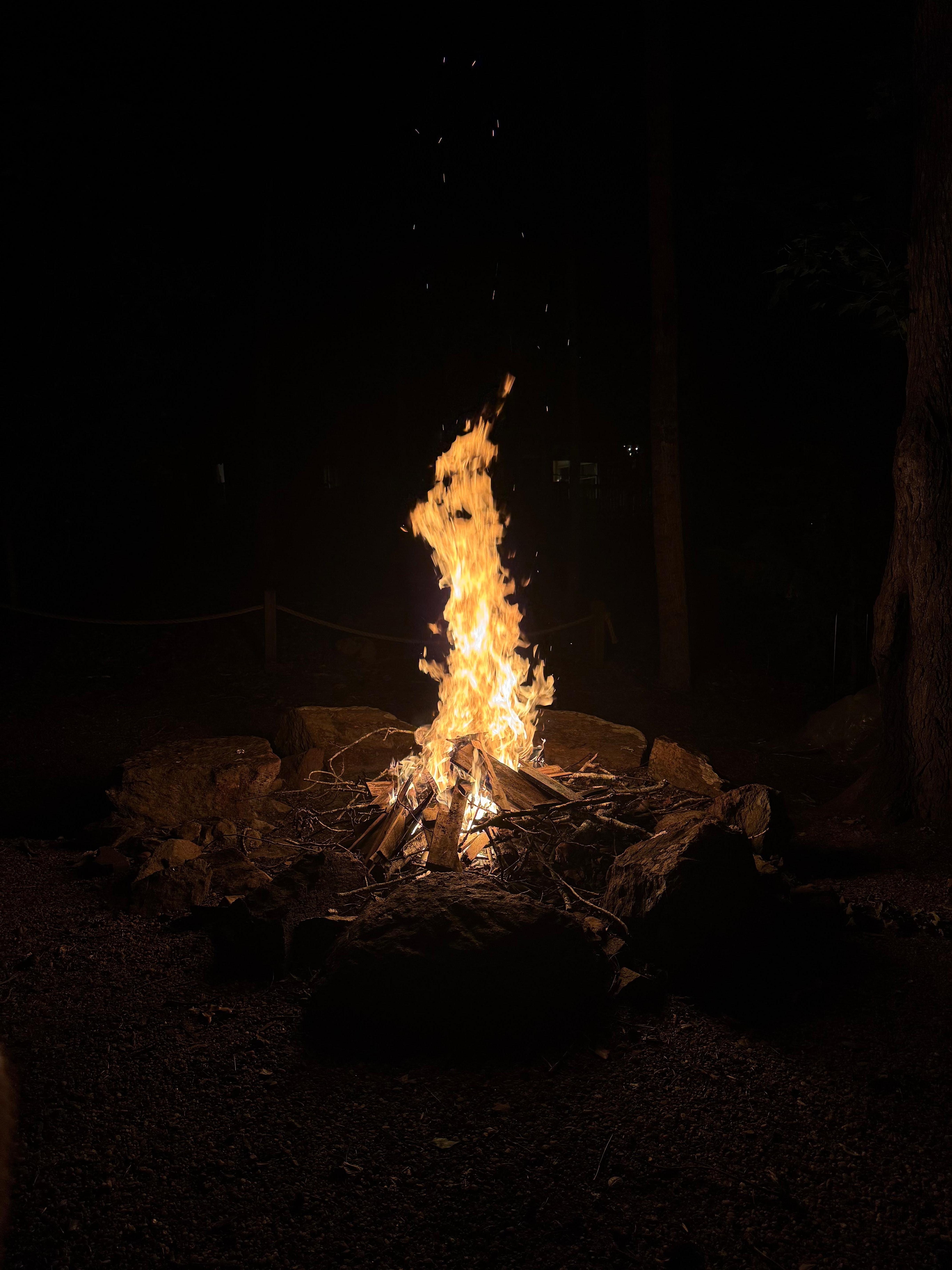 Made s’mores at the fire pit 
