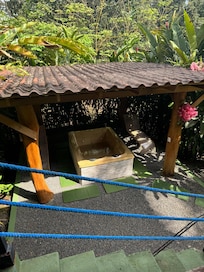 Outside jetted tub