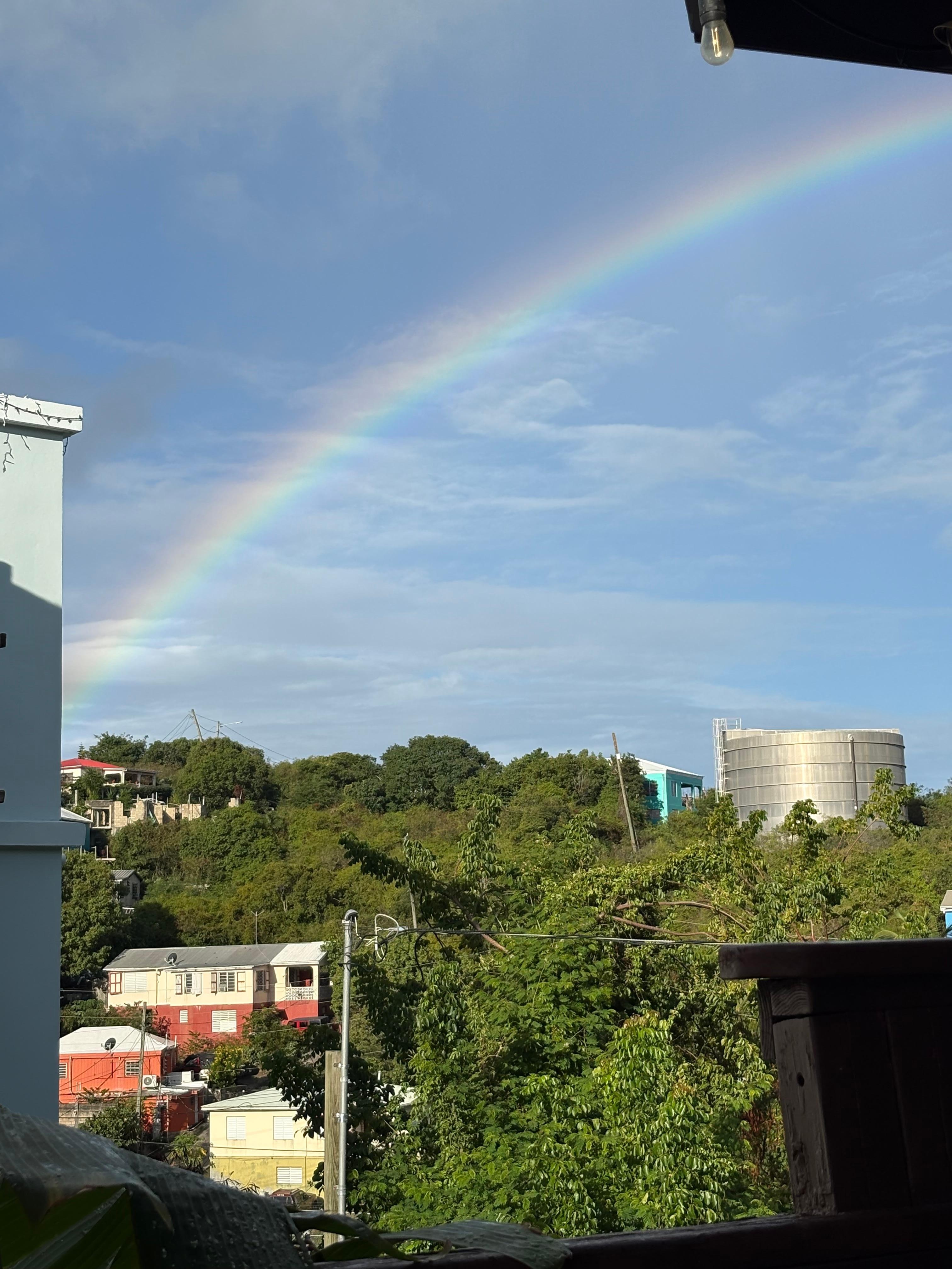 Rainbow over breakfast