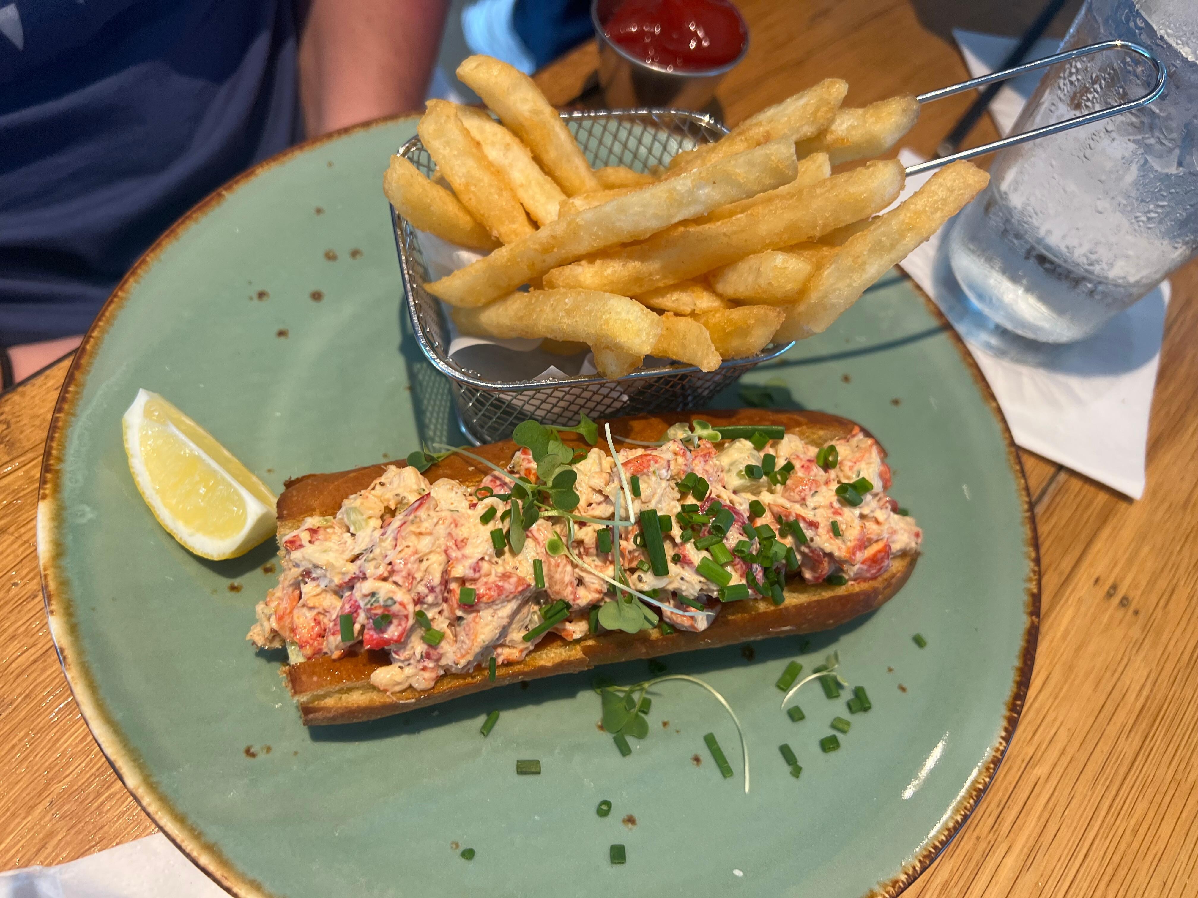 Lobster roll at Angler & Ale