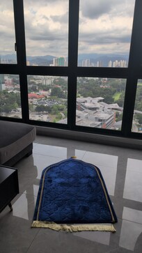 The view of the golf course from the living/dining room
