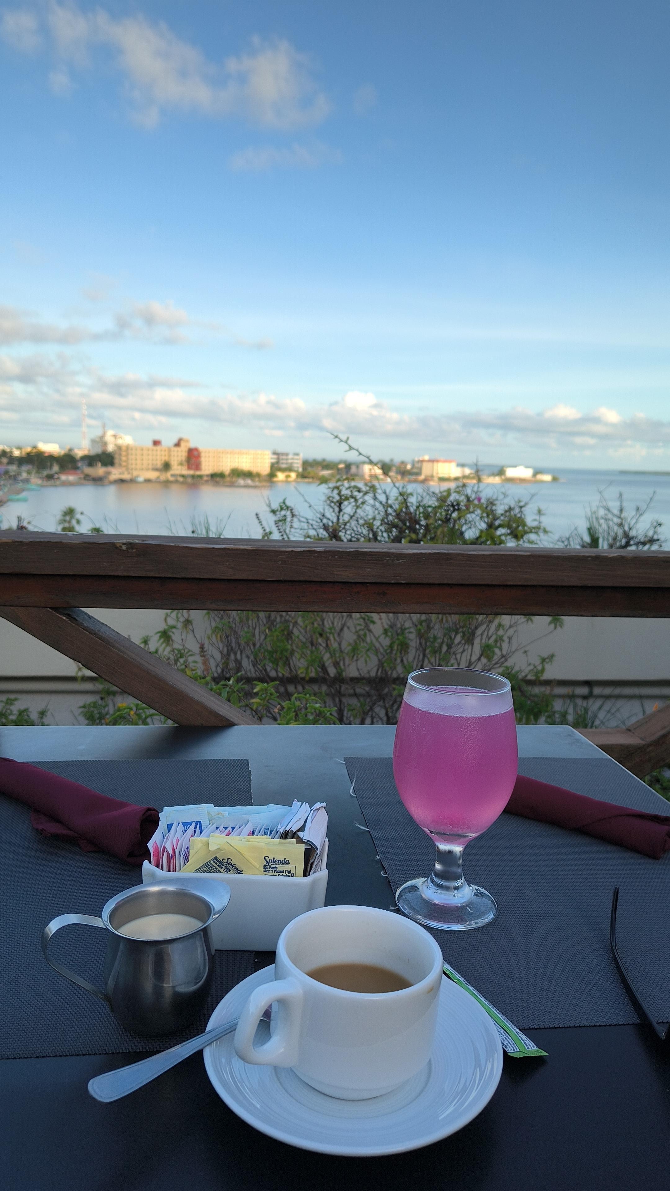 Coffee in the restaurant terrace