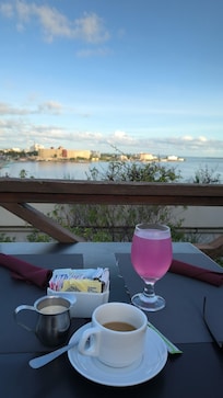 Coffee in the restaurant terrace