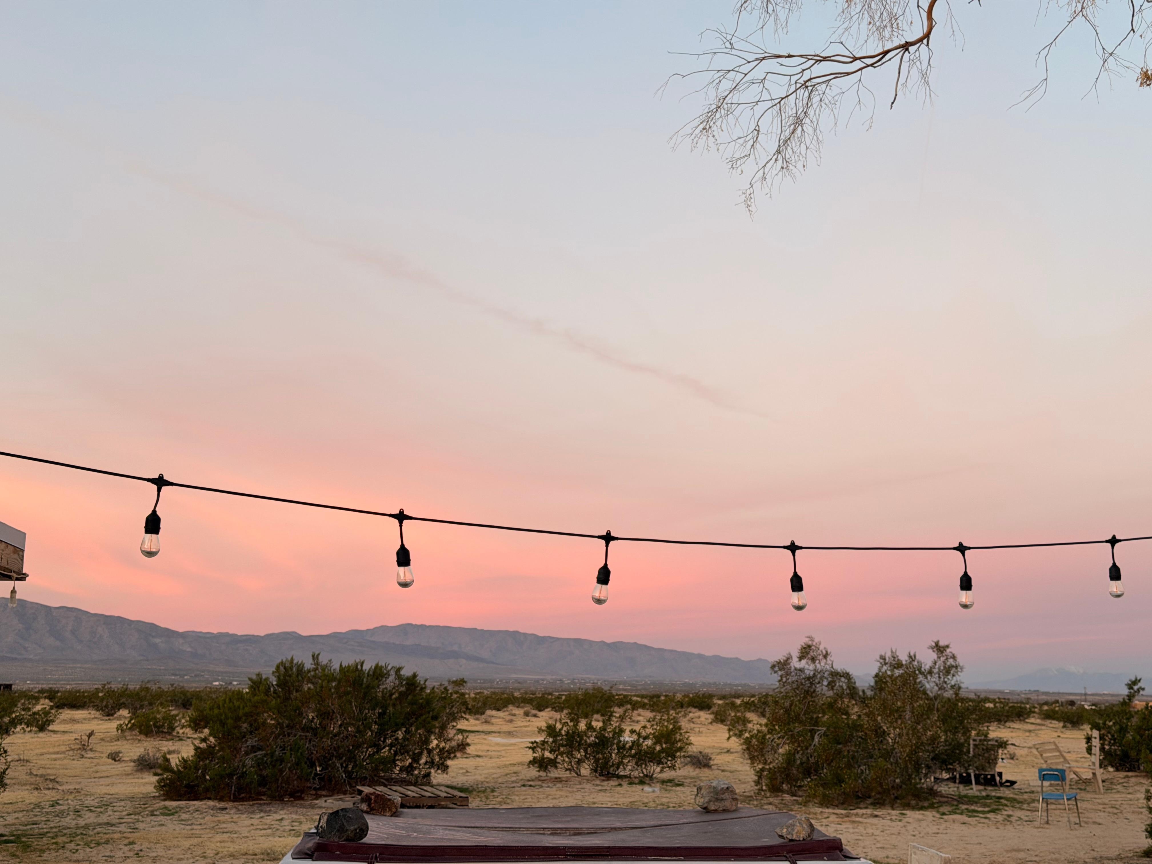 Sunrise from side house/ hottub