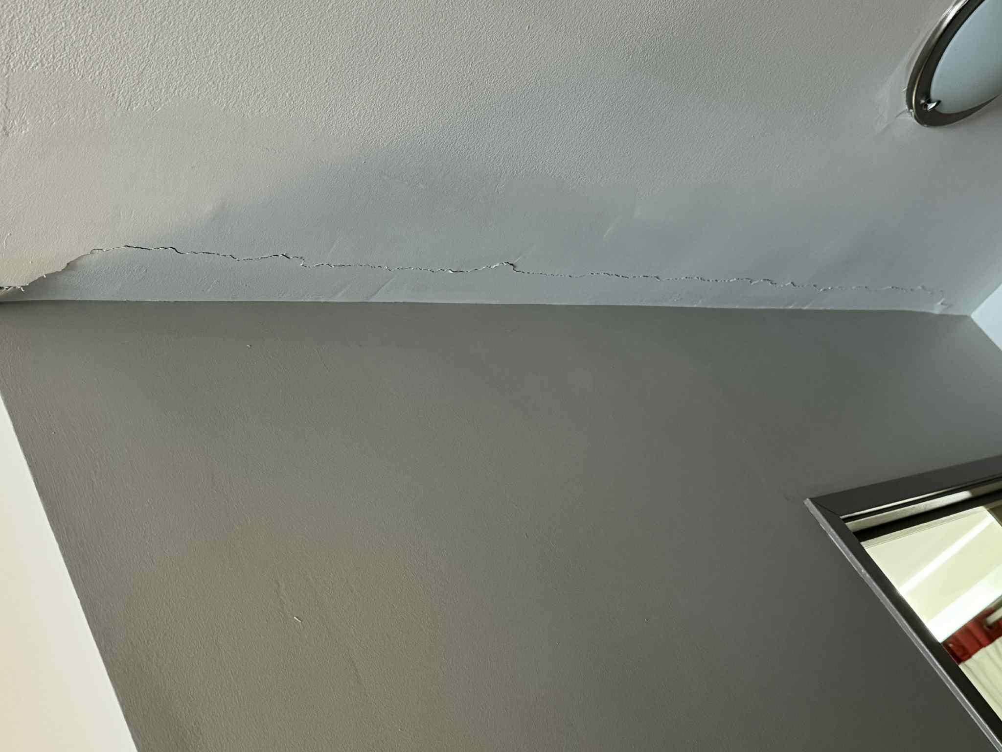 Cracked ceiling
