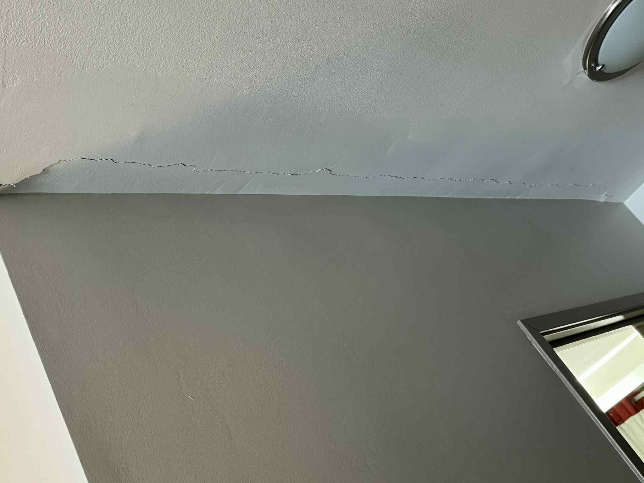 Cracked ceiling