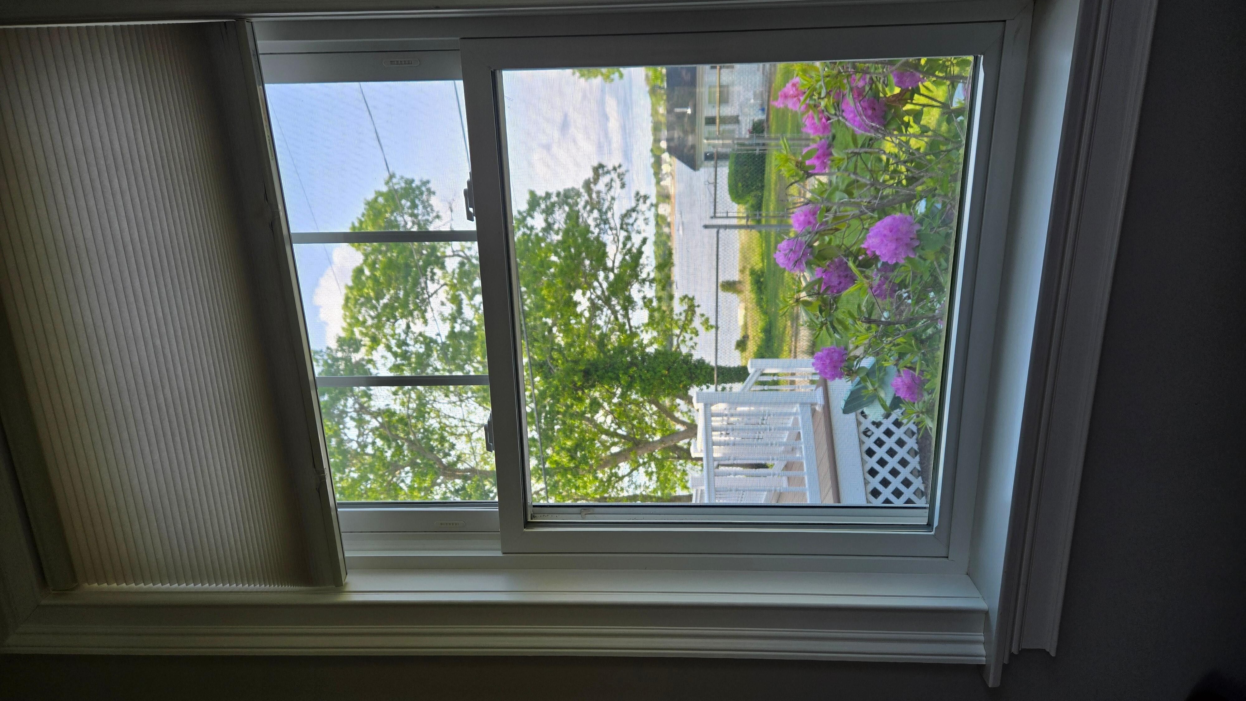 Water view from dining area