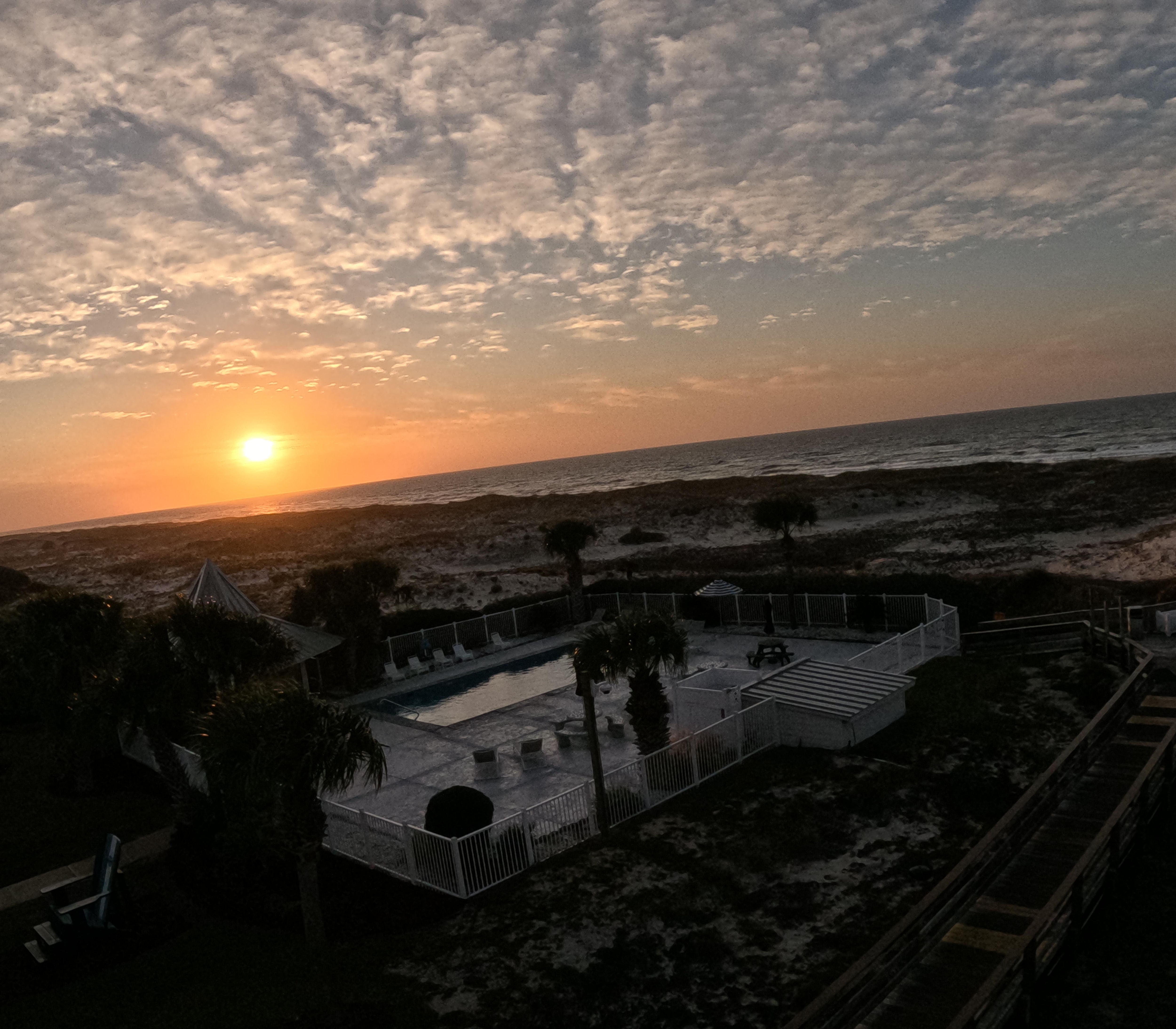 First Sunset from our room on the 3rd floor