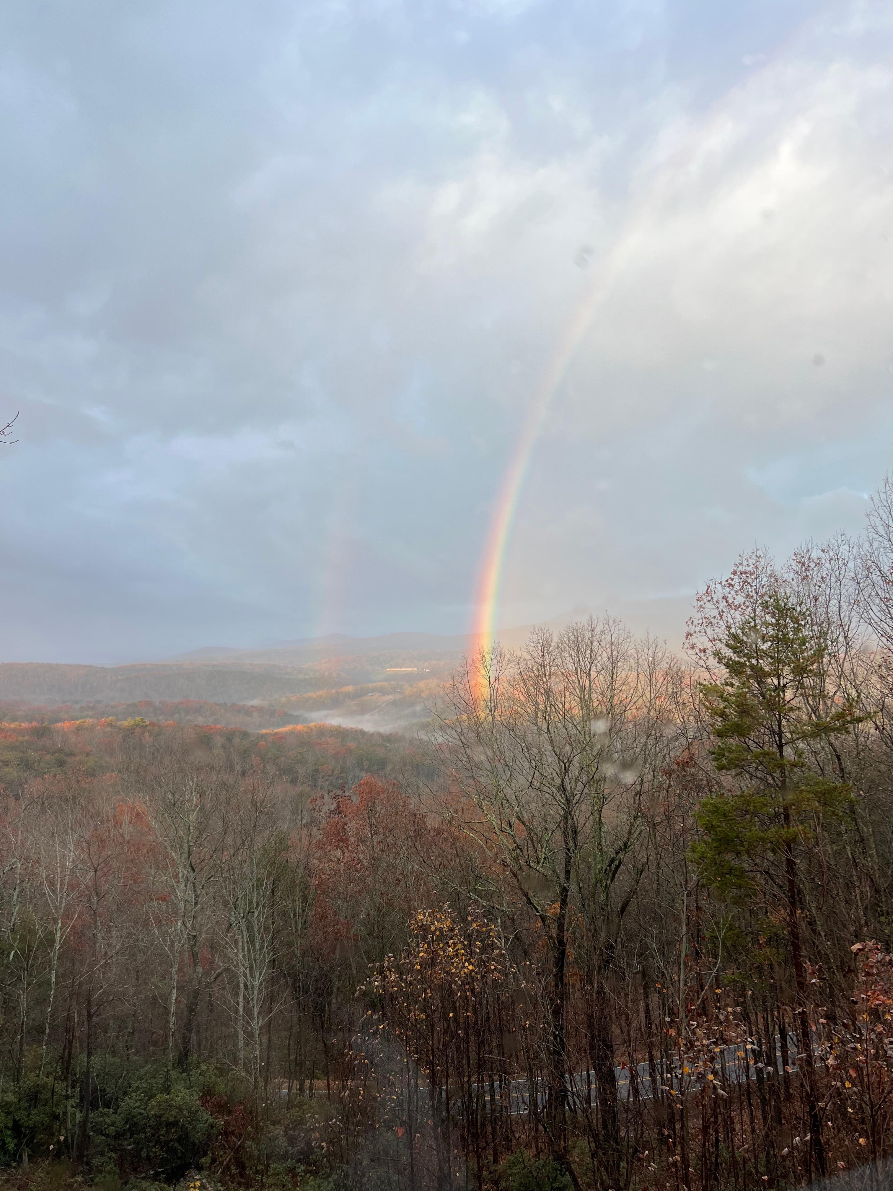 A rainbow greeted us our first morning.
