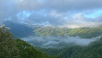 Watching the mist rise.