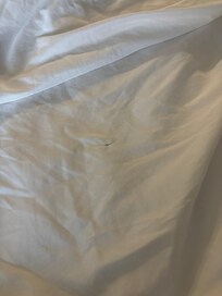 Holes in the bed sheets