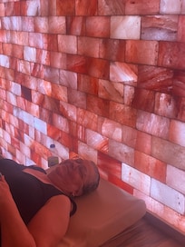 Salt room is a relaxing peaceful spot to have a short snooze!