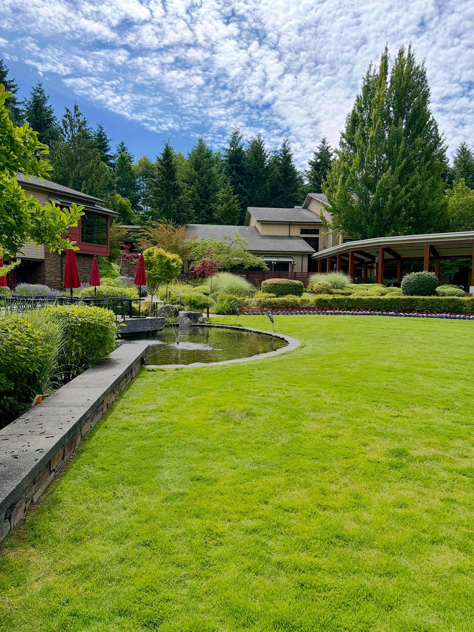 Lovely landscaping beautiful natural lodge property
