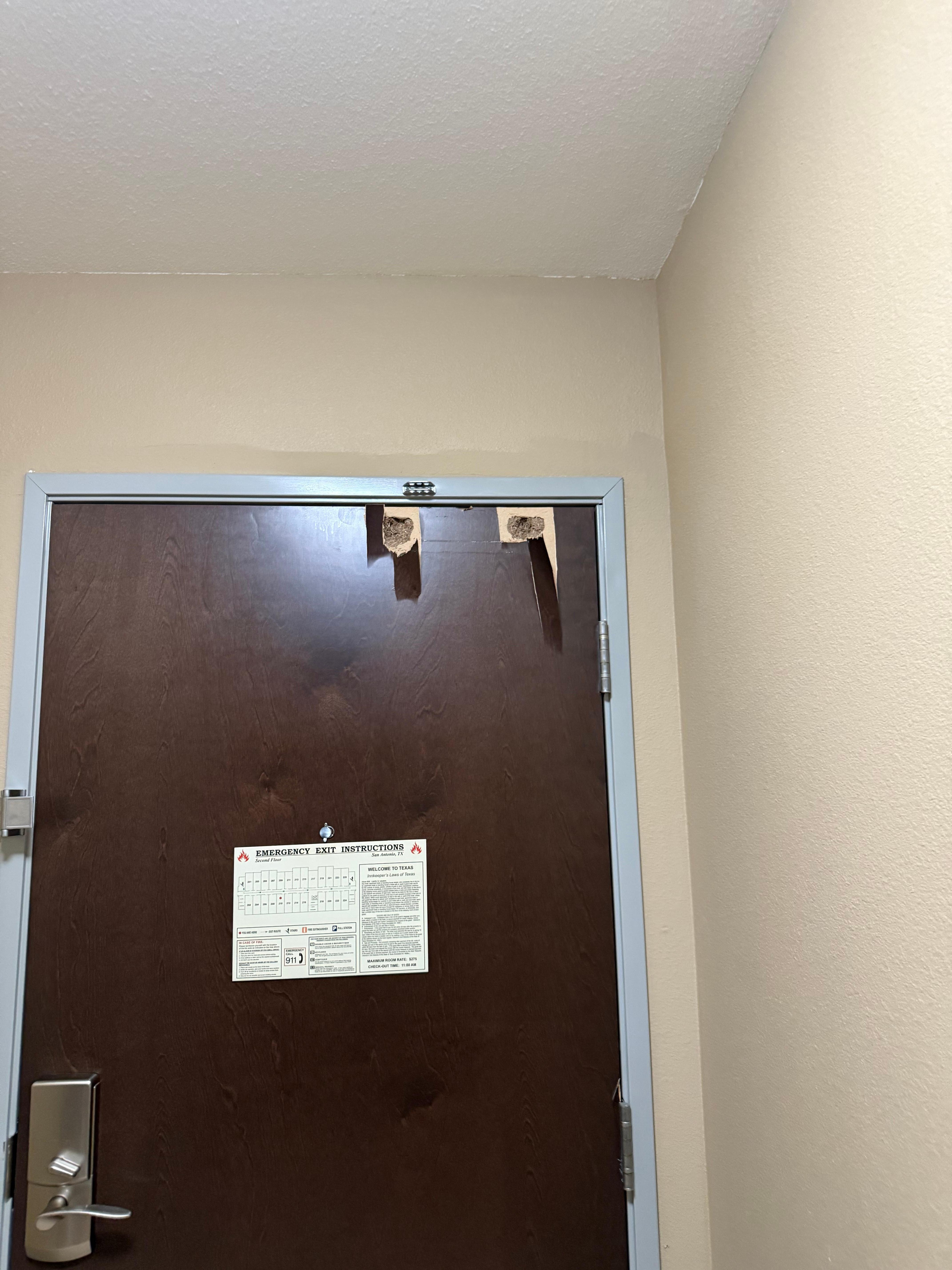 Holes on door 