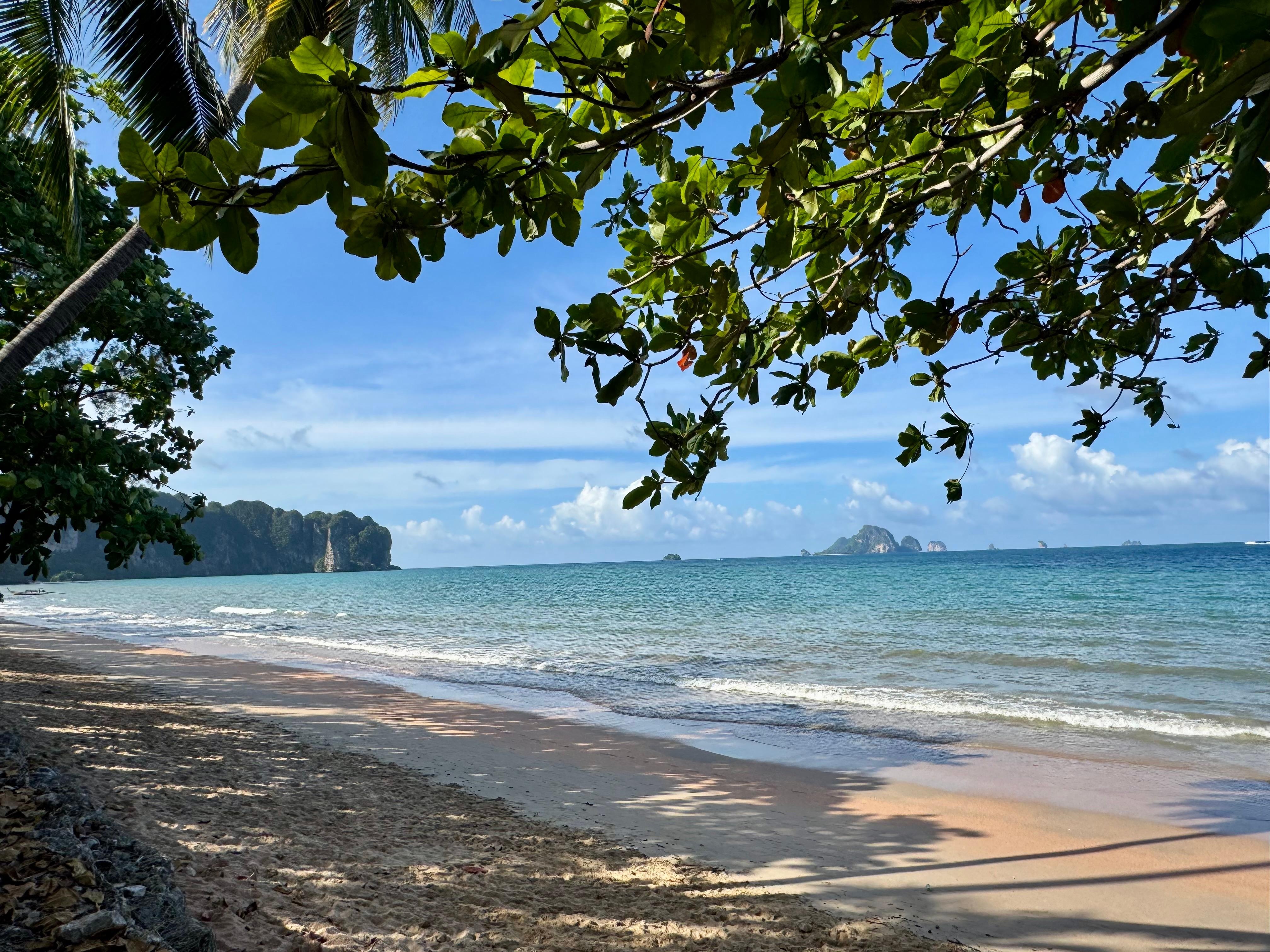 Beach view directly across from resort