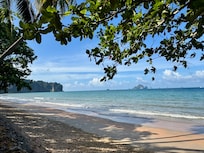 Beach view directly across from resort