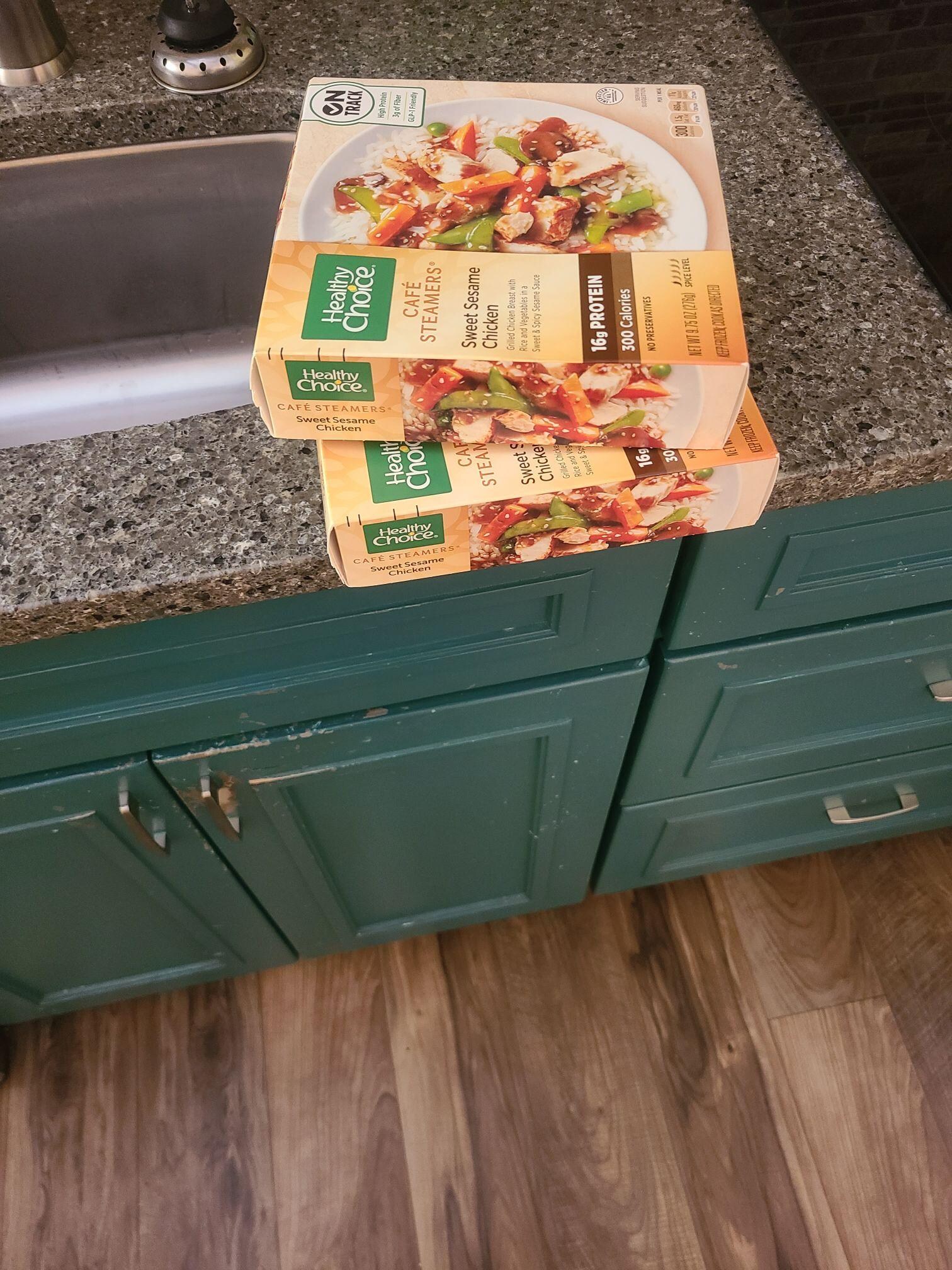 Old food left in the freezer. 