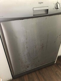Rusty face of dishwaher