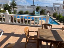 Lively outside dining area