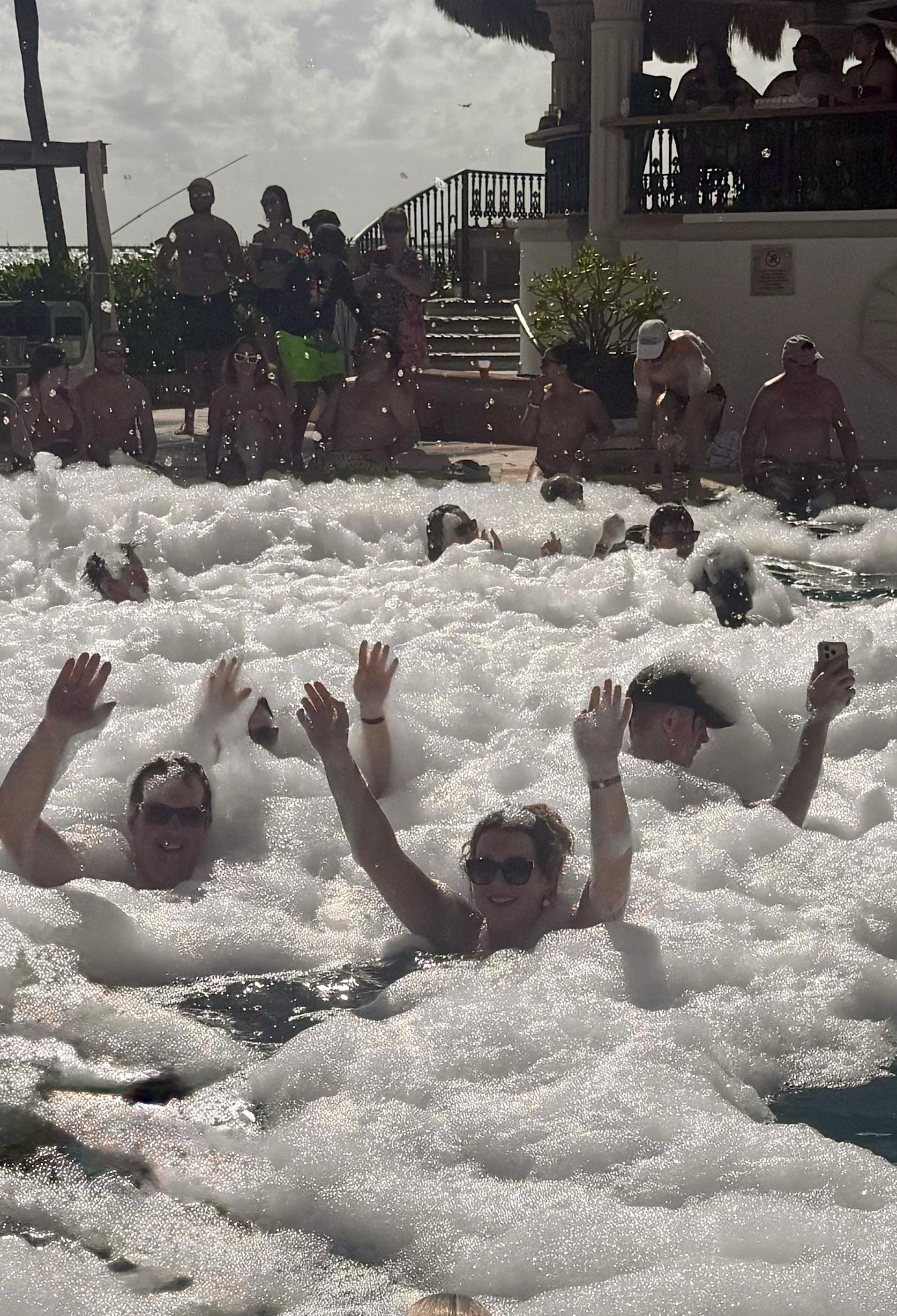 Foam pool party!