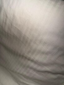 Dirty pillow case with hair from the previous guest