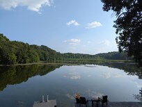 Horseshoe Lake view from the deck.