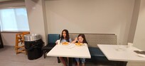 Grandkids enjoying waffles
