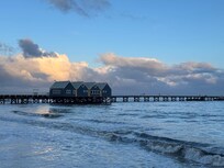 Walking directly to the jetty