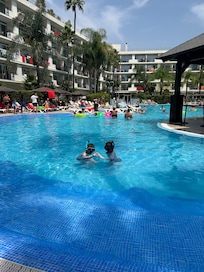 Snorkelling in pool