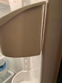 Broken shelves in fridge