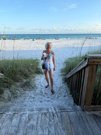 The beach at the private entrance just steps from the condo