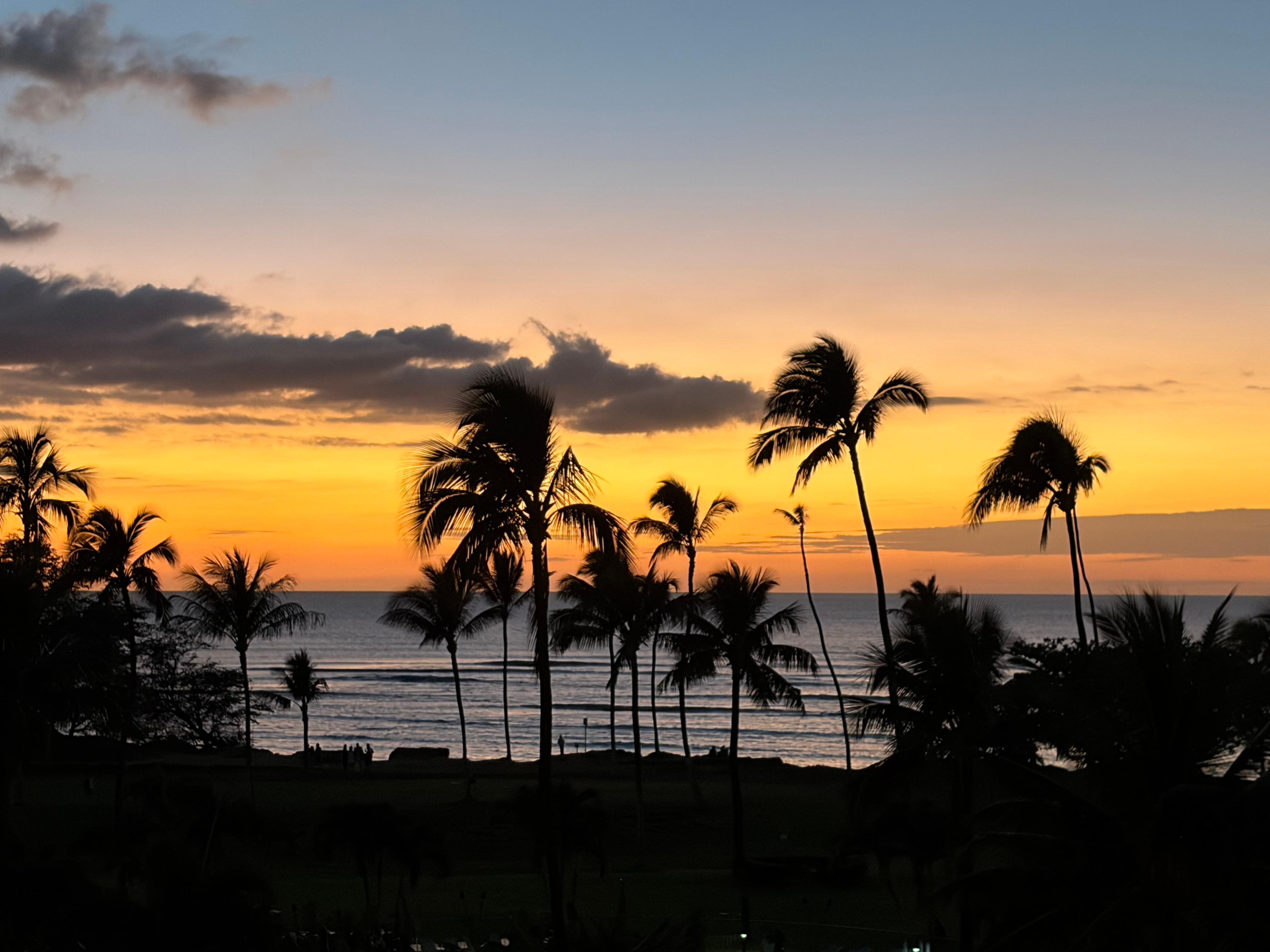 Sunset view from balcony