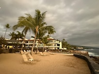 Sandy beach and seawall