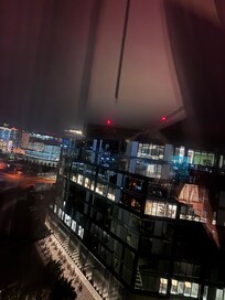 Nighttime view from a high floor