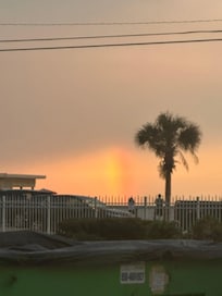 You can see a little bit of water from the front of the condo!