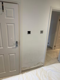 Drain in one of the bathrooms