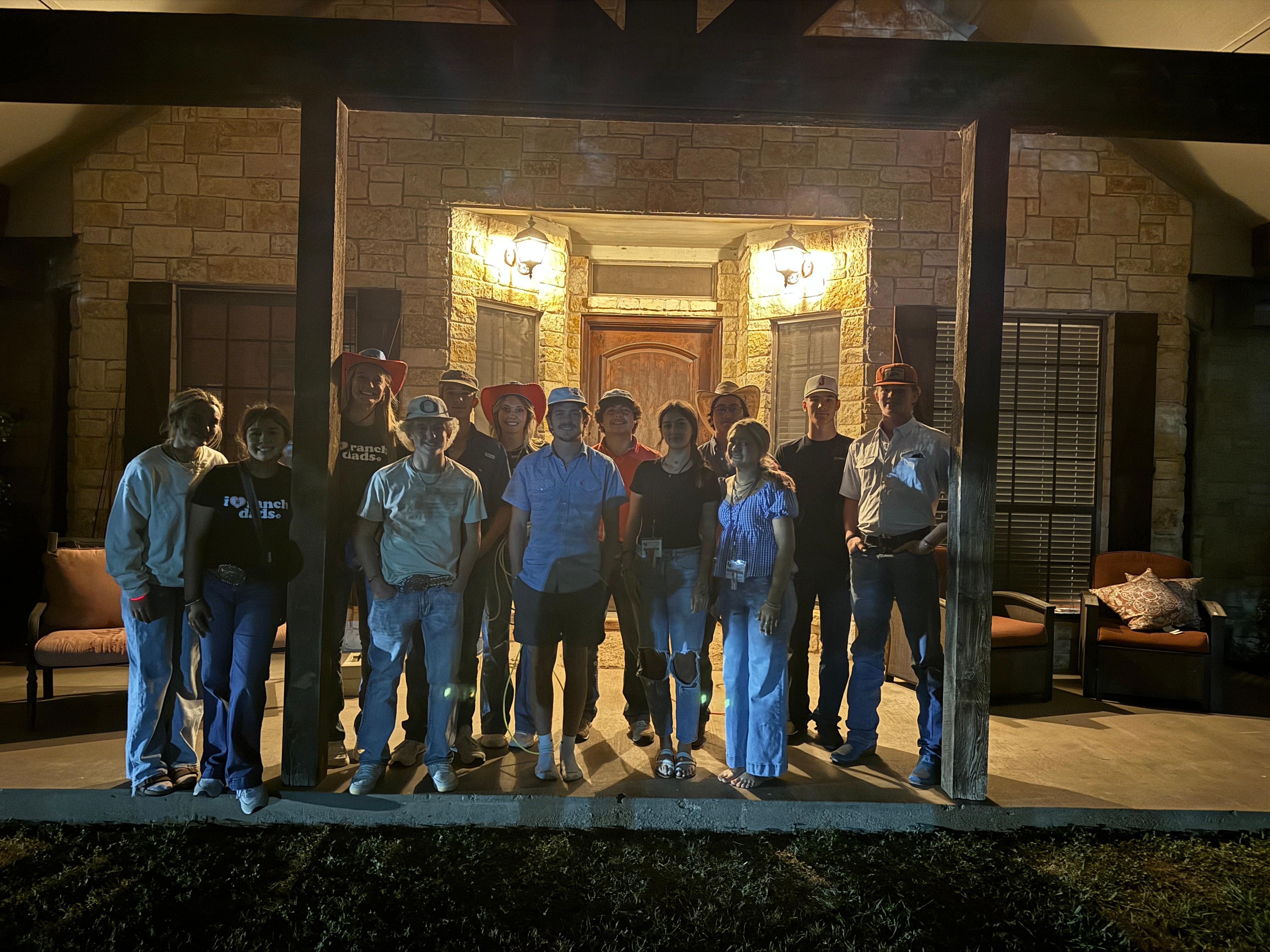 Group picture on the front porch. 