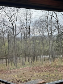 Peaceful view of the river from the bedroom window.