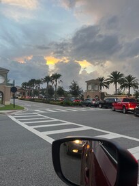 The line to get into the gated community.