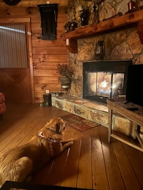 We all enjoyed the fireplace.