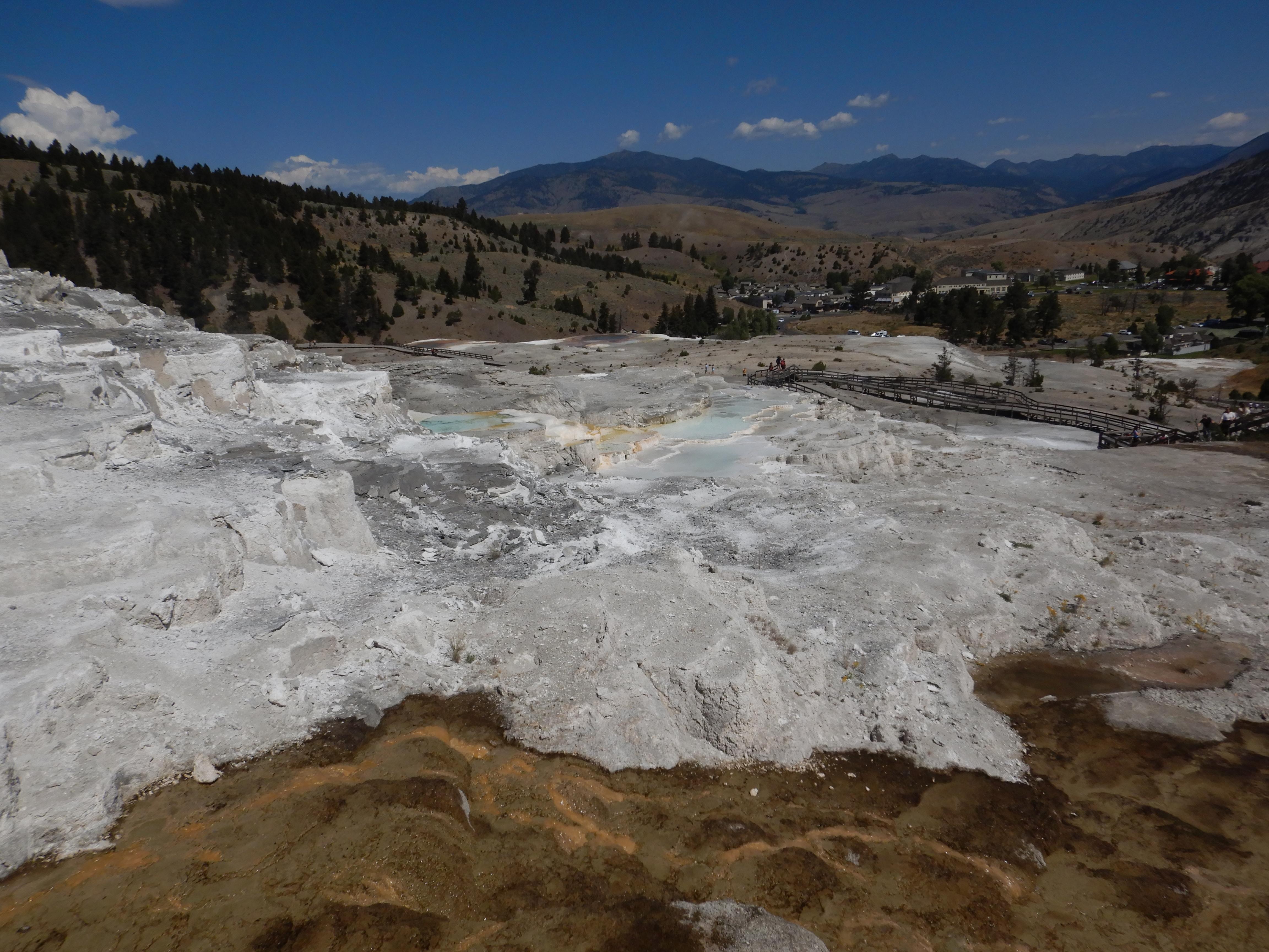 Overview of Mammoth Lodging area from plateau